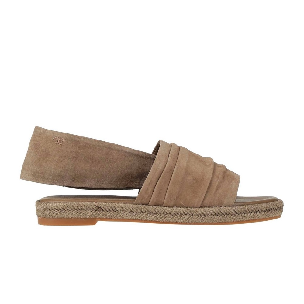 Tory Burch Suede Slingback Espadrilles In Leccio tan